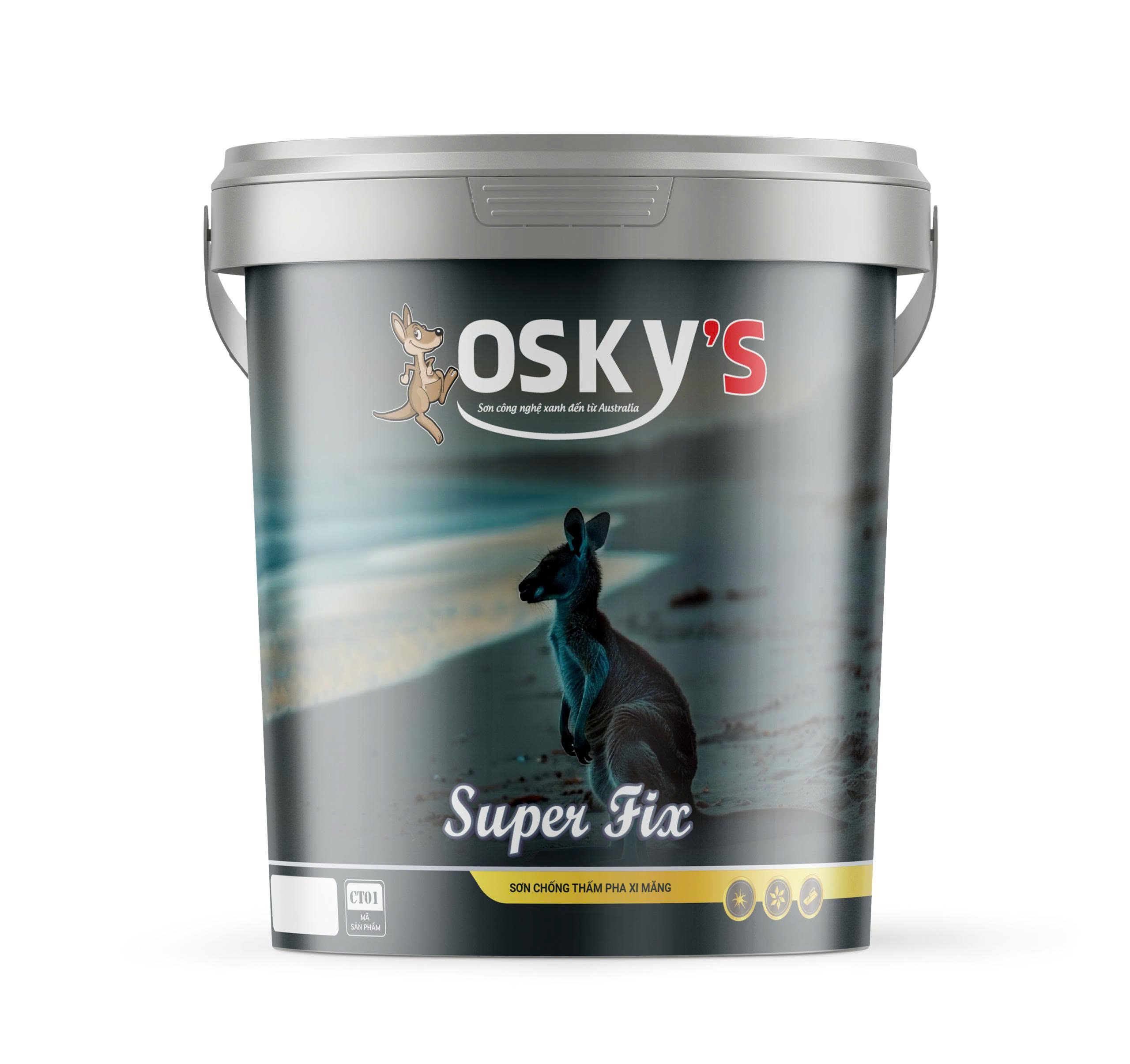 SUPER FIX - SƠN CHỐNG THẤM PHA XI MĂNG